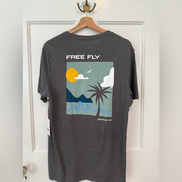 Free Fly Downshore Tee Heather Black Sand NWT Medium M - Picture 1 of 4